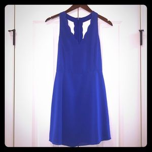 Blue scalloped dress
